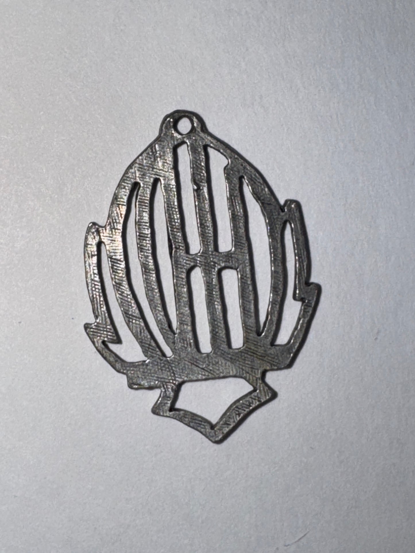 Open Pewter Harley Davidson Pendant