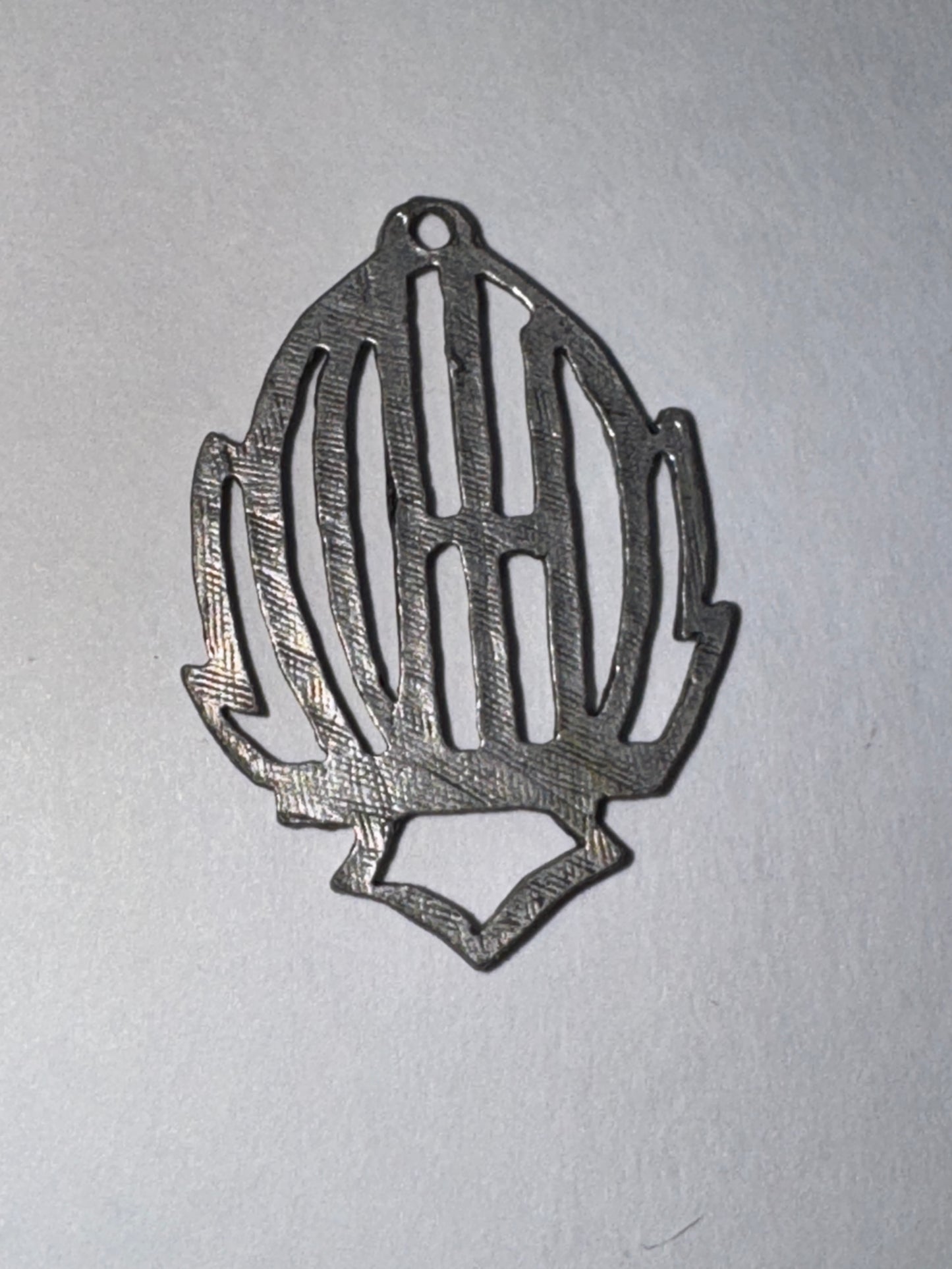 Open Pewter Harley Davidson Pendant