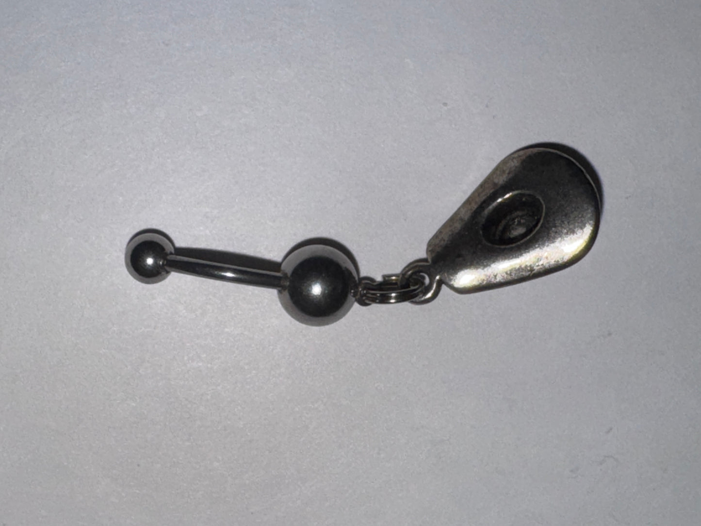 Hat Dangle Belly ring with Topaz Orange Gem