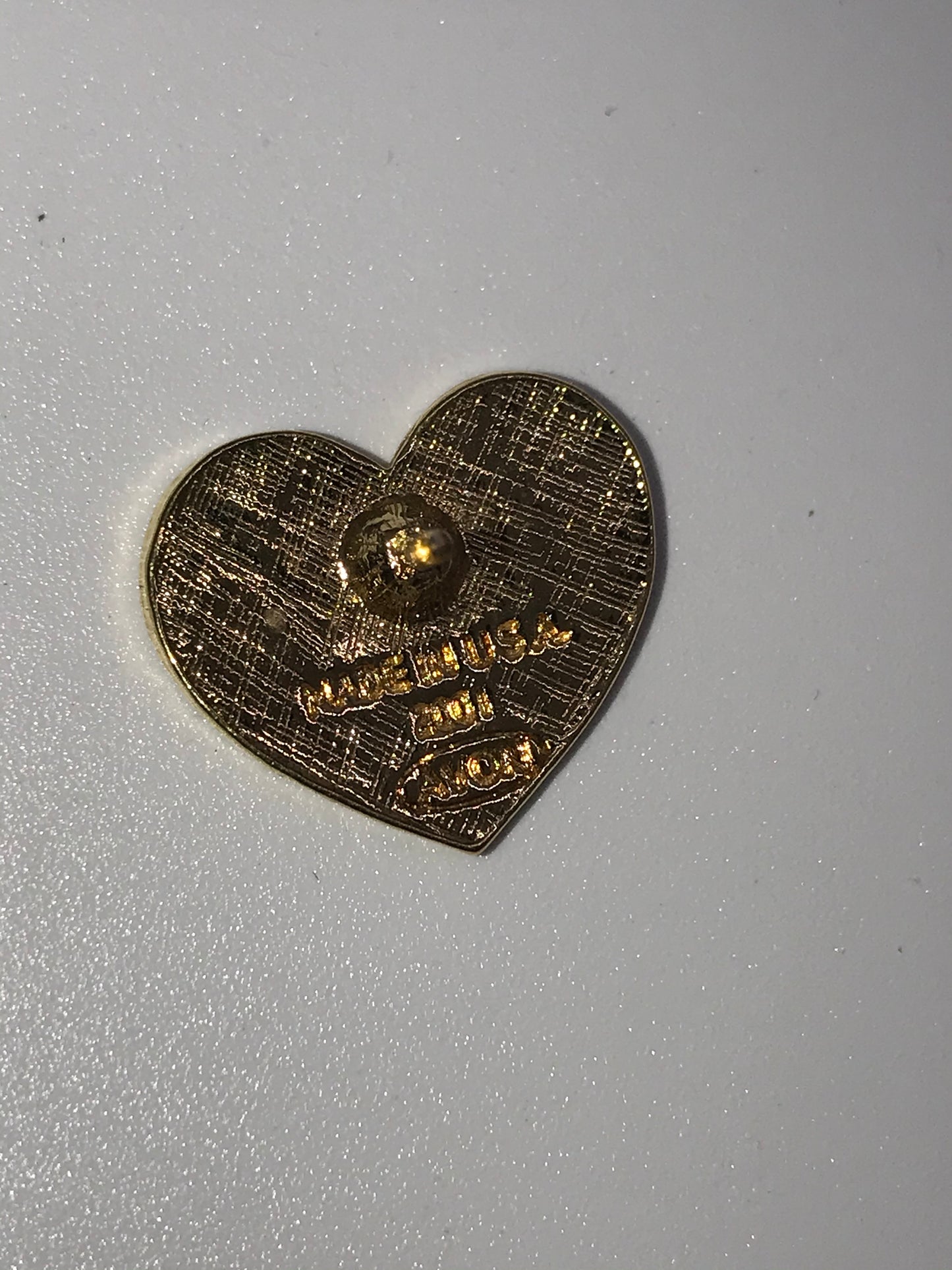 Heart American Flag Avon Pin