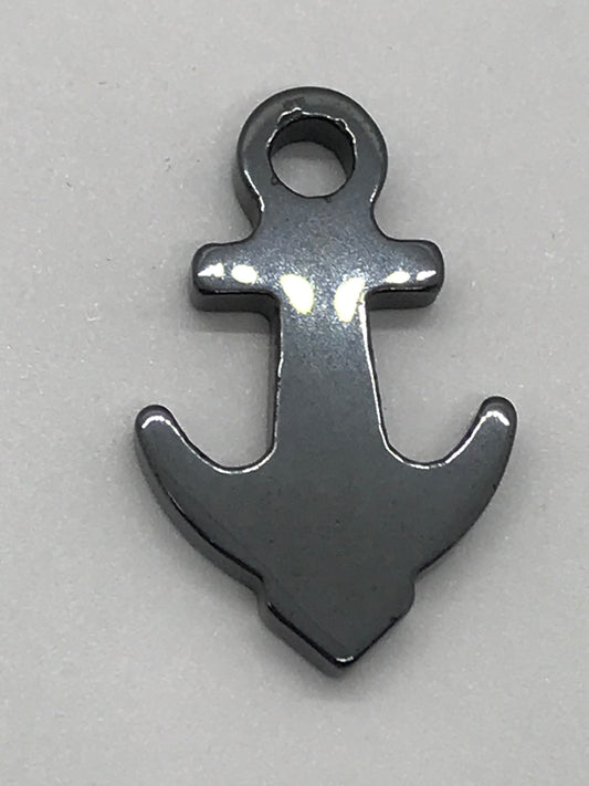 Hematite Anchor Pendant