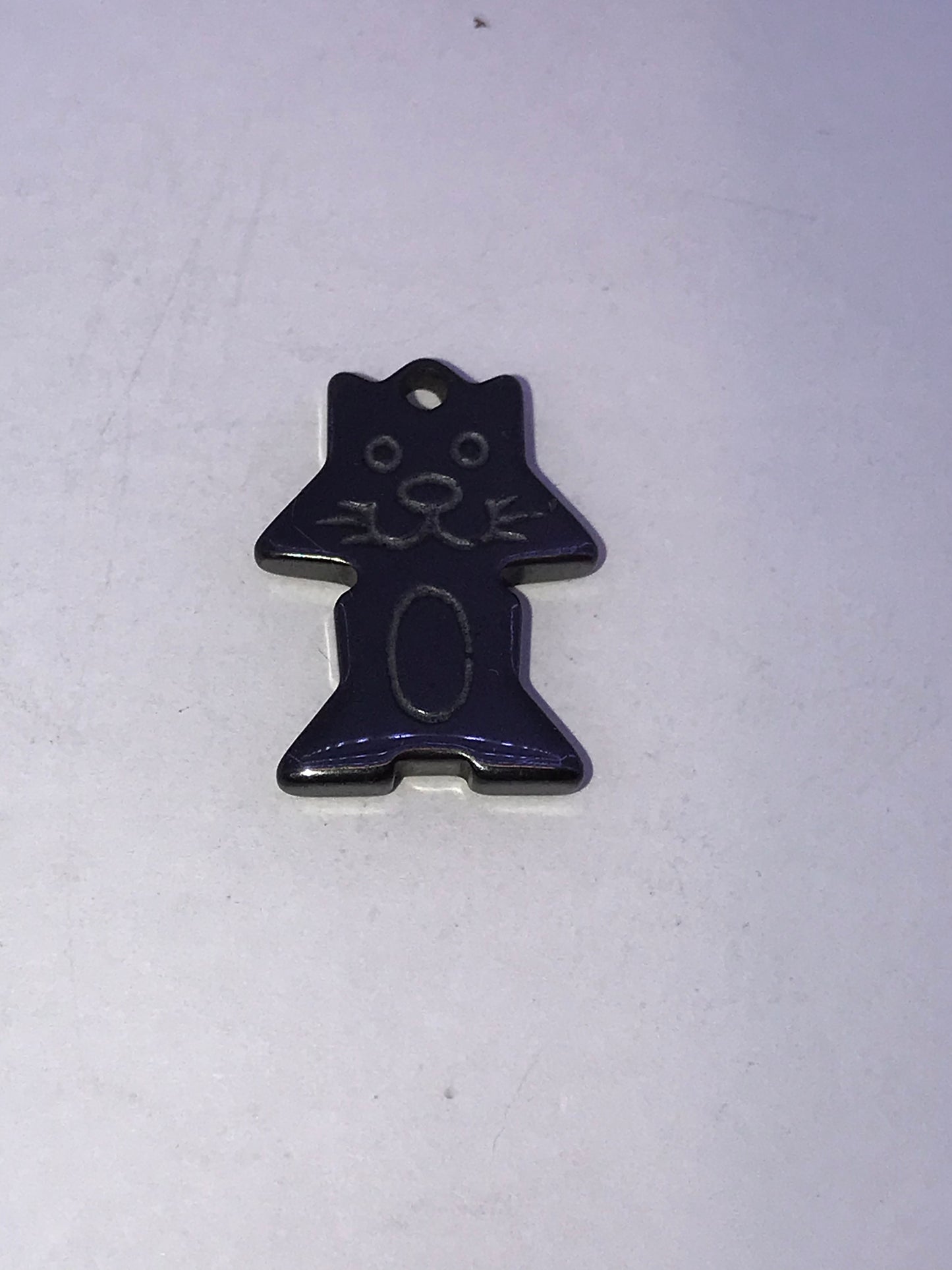 Hematite Cat Pendant
