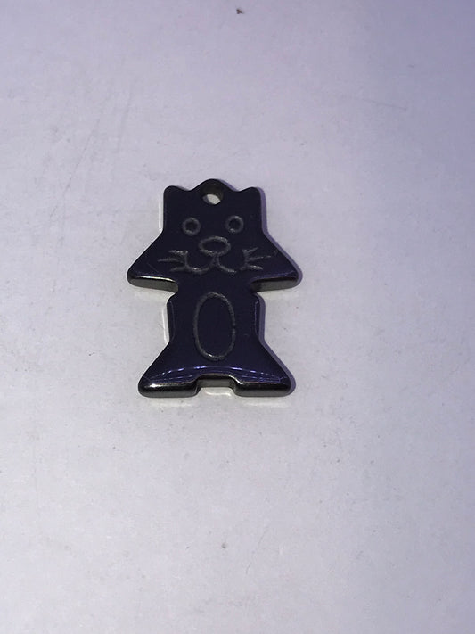 Hematite Cat Pendant