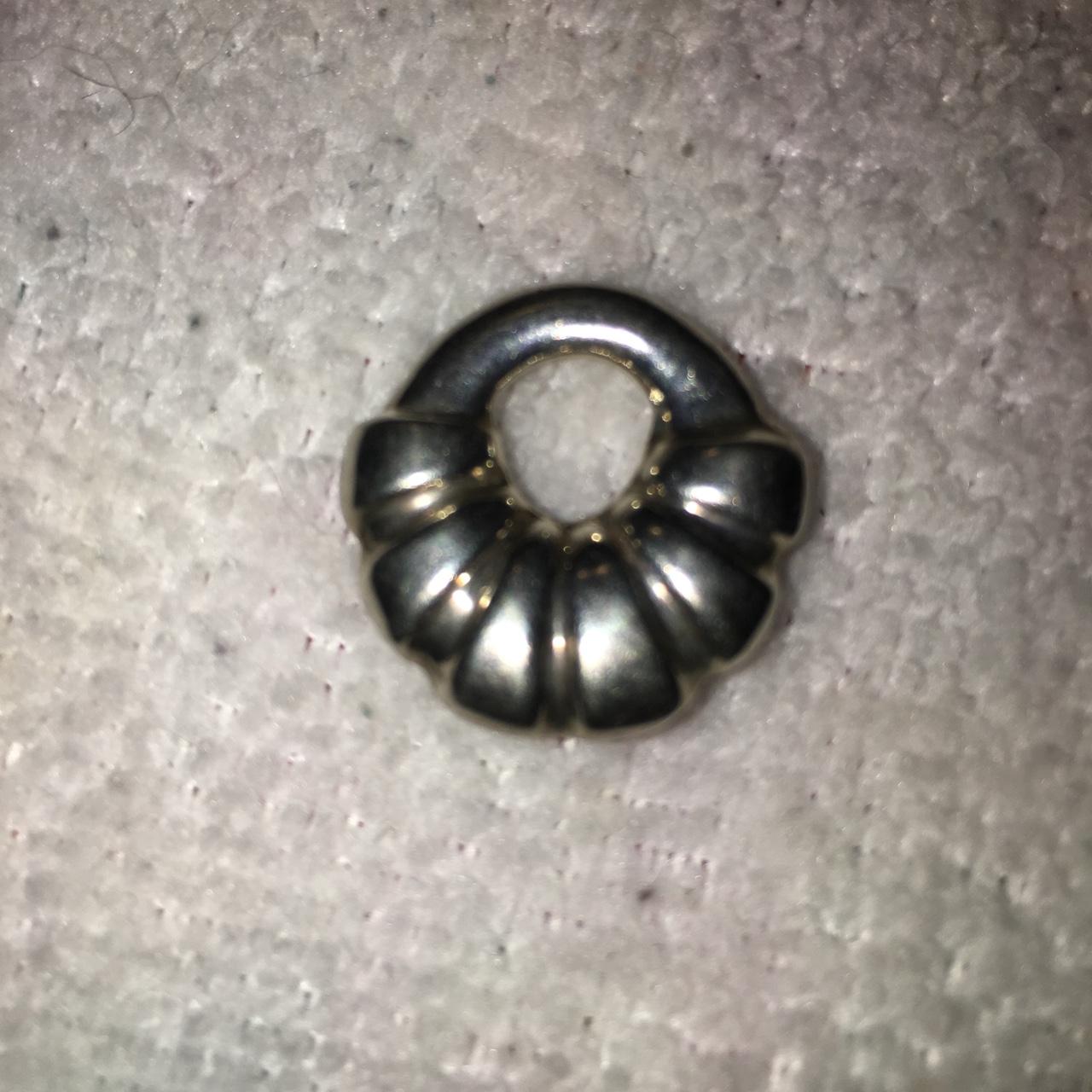 Hollow Circular Silver Pendant