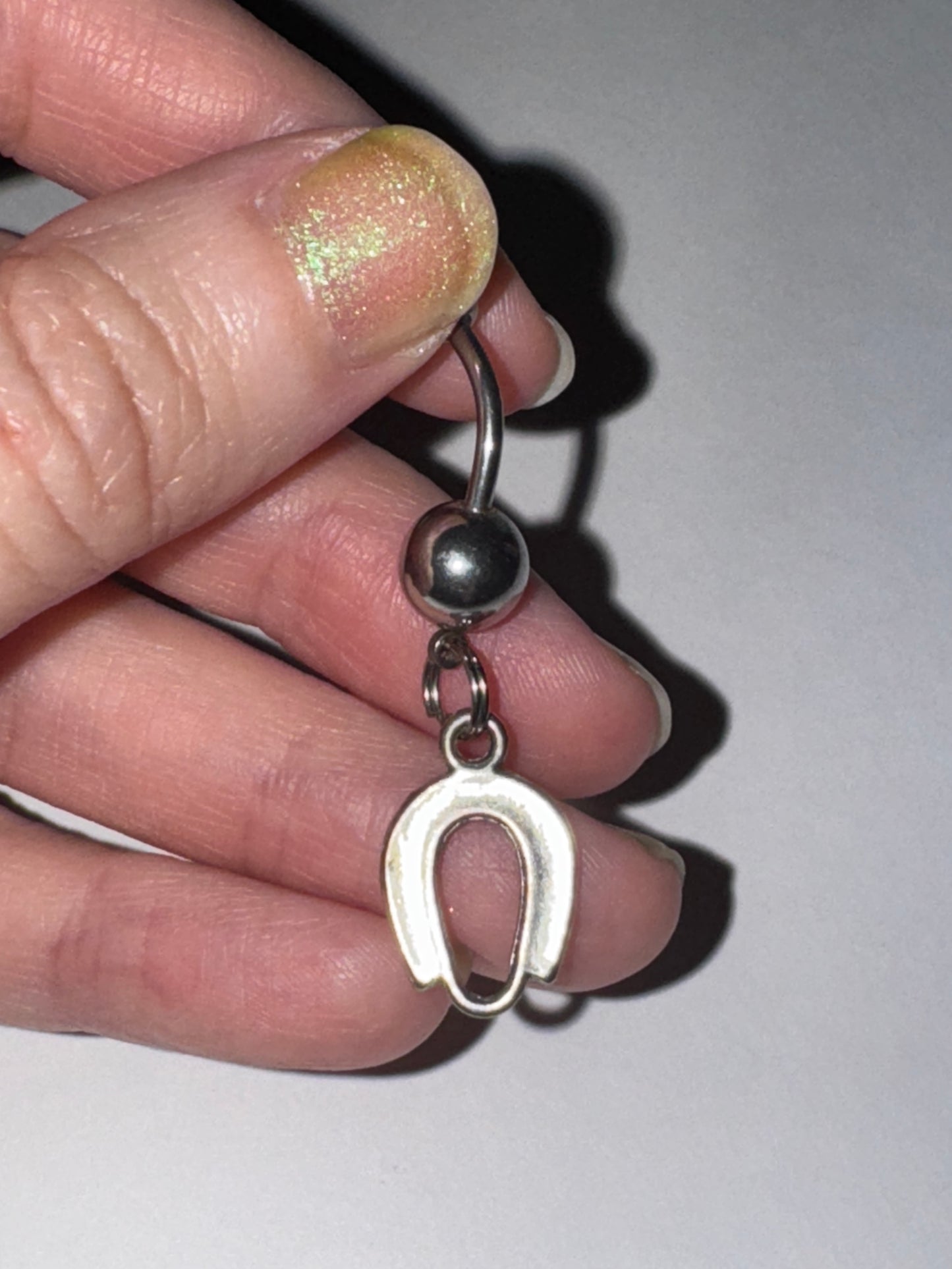 Horseshoe Dangle Belly Ring