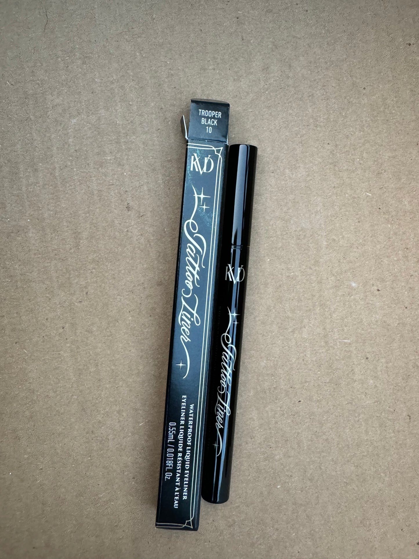 KVD Vegan Beauty Tattoo Liner Waterproof Liquid Eyeliner in Trooper Black, BNIB