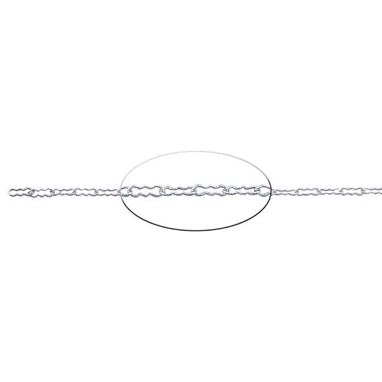Sterling Silver 2.2mm Krinkle Chain, By the Foot