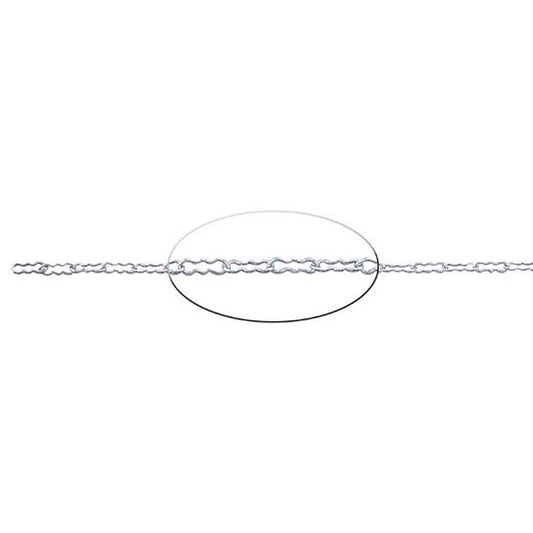 Sterling Silver 2.2mm Krinkle Chain, By the Foot