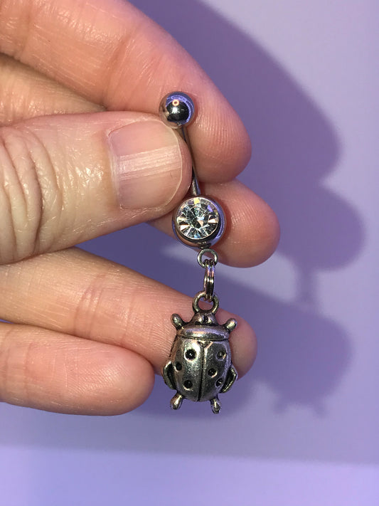 LadyBug Dangle Belly Ring