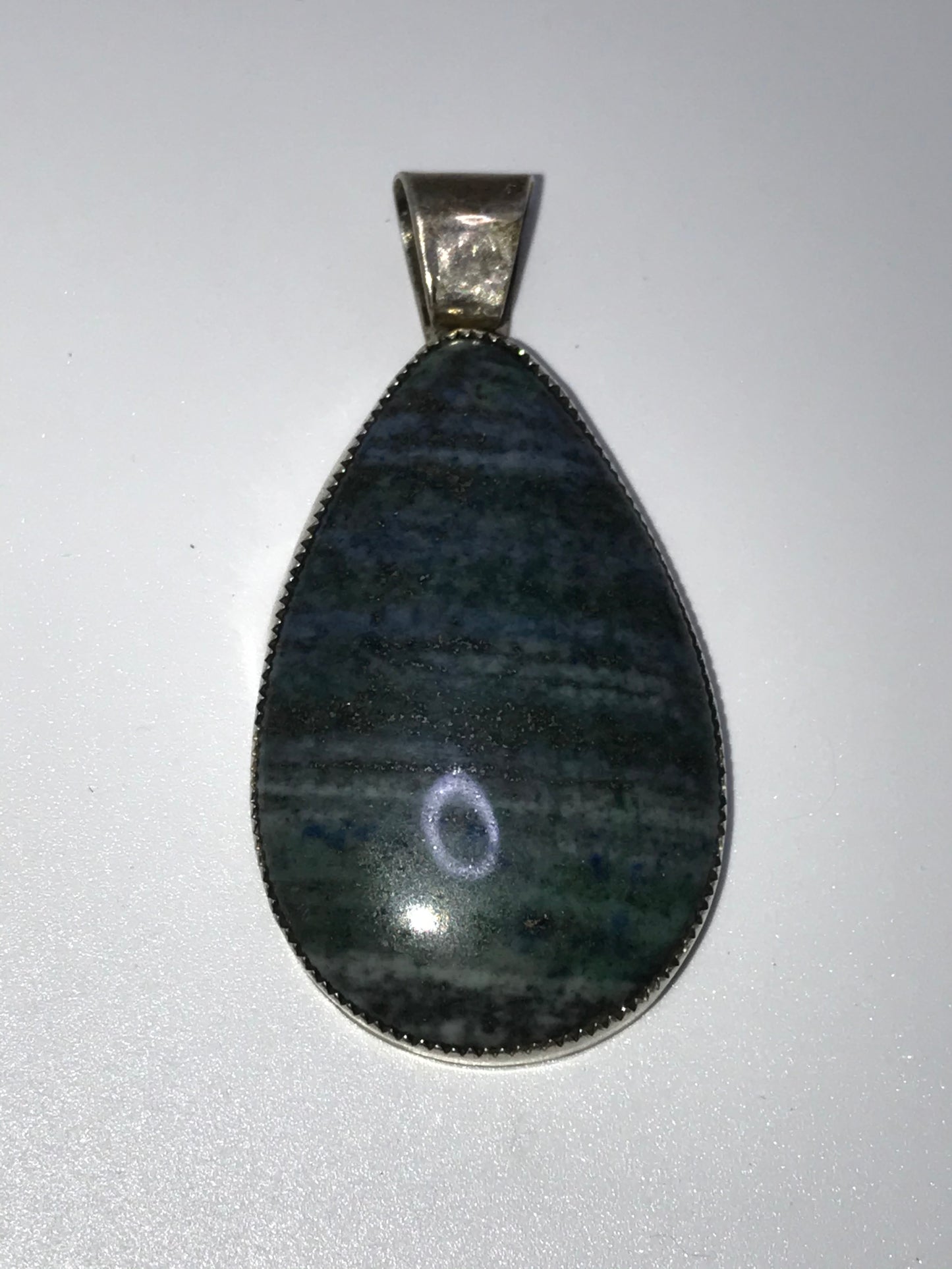 Sterling Silver And Lapis Teardrop Pendant