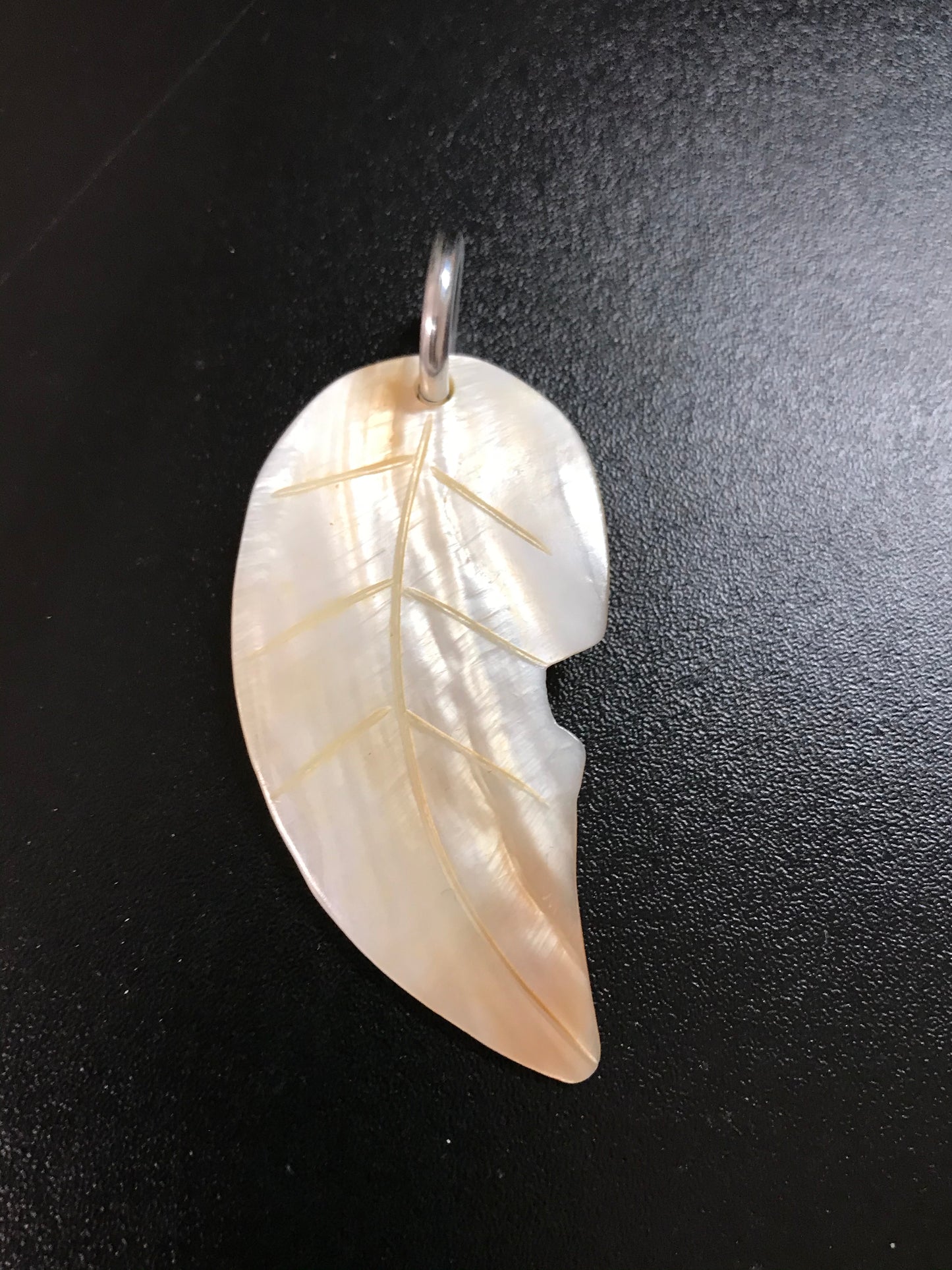 Mother of Pearl Leaf Pendant
