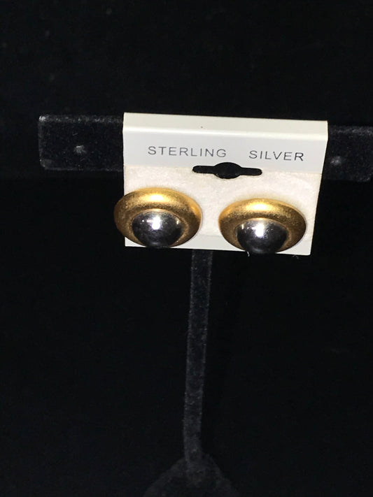 Vintage Round Liz Claiborne Post Earrings