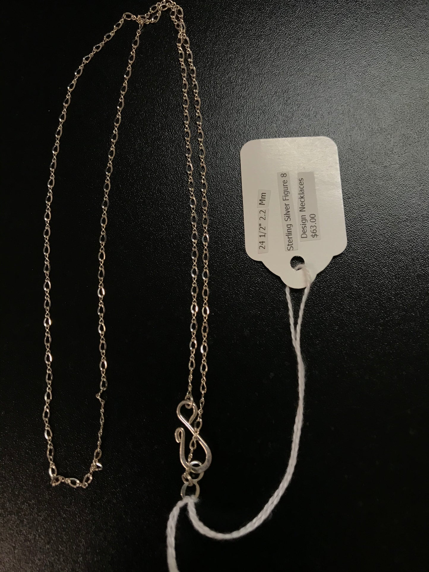 Sterling Silver Figure 8 Design Necklaces