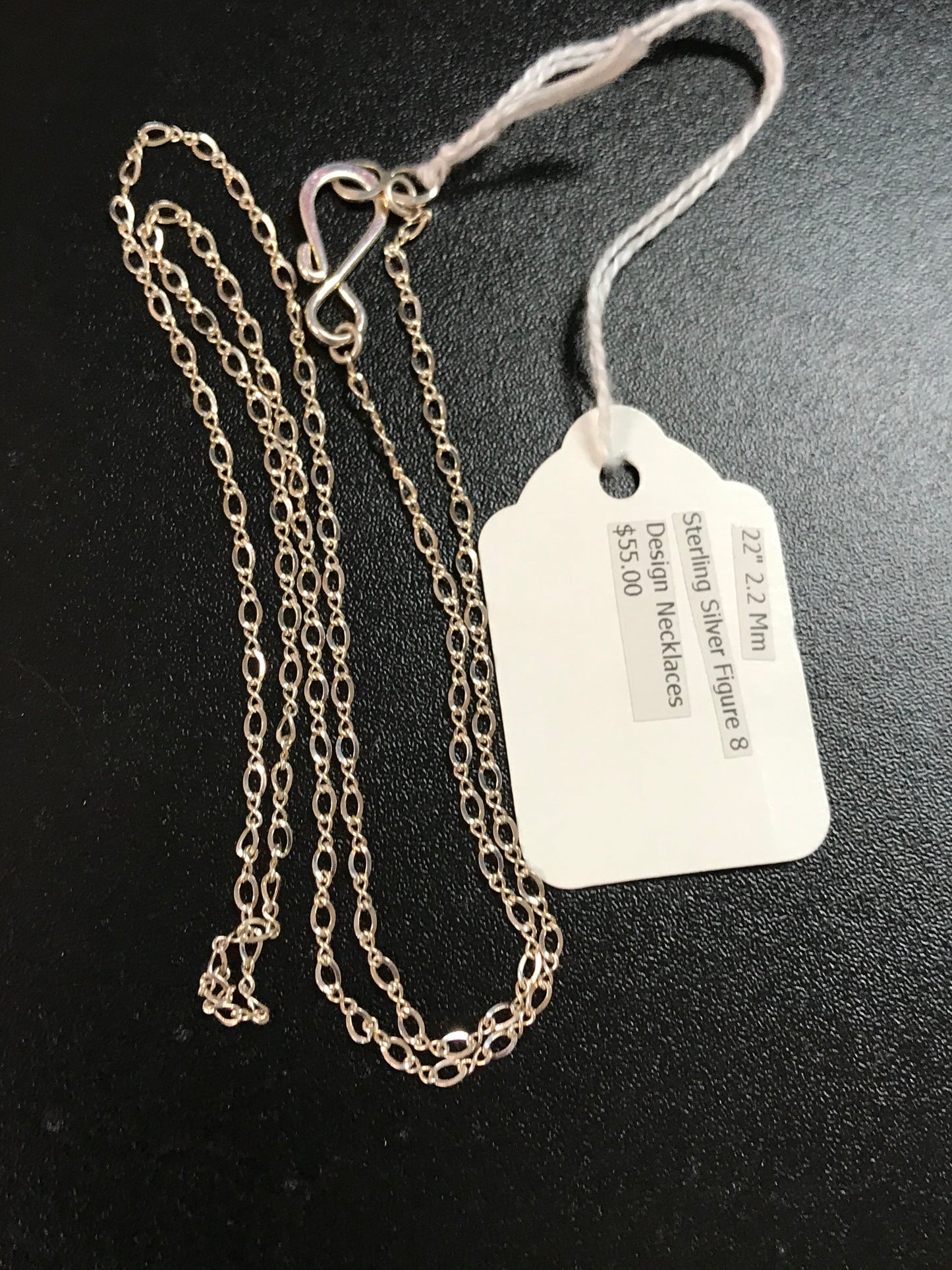 Sterling Silver Figure 8 Design Necklaces