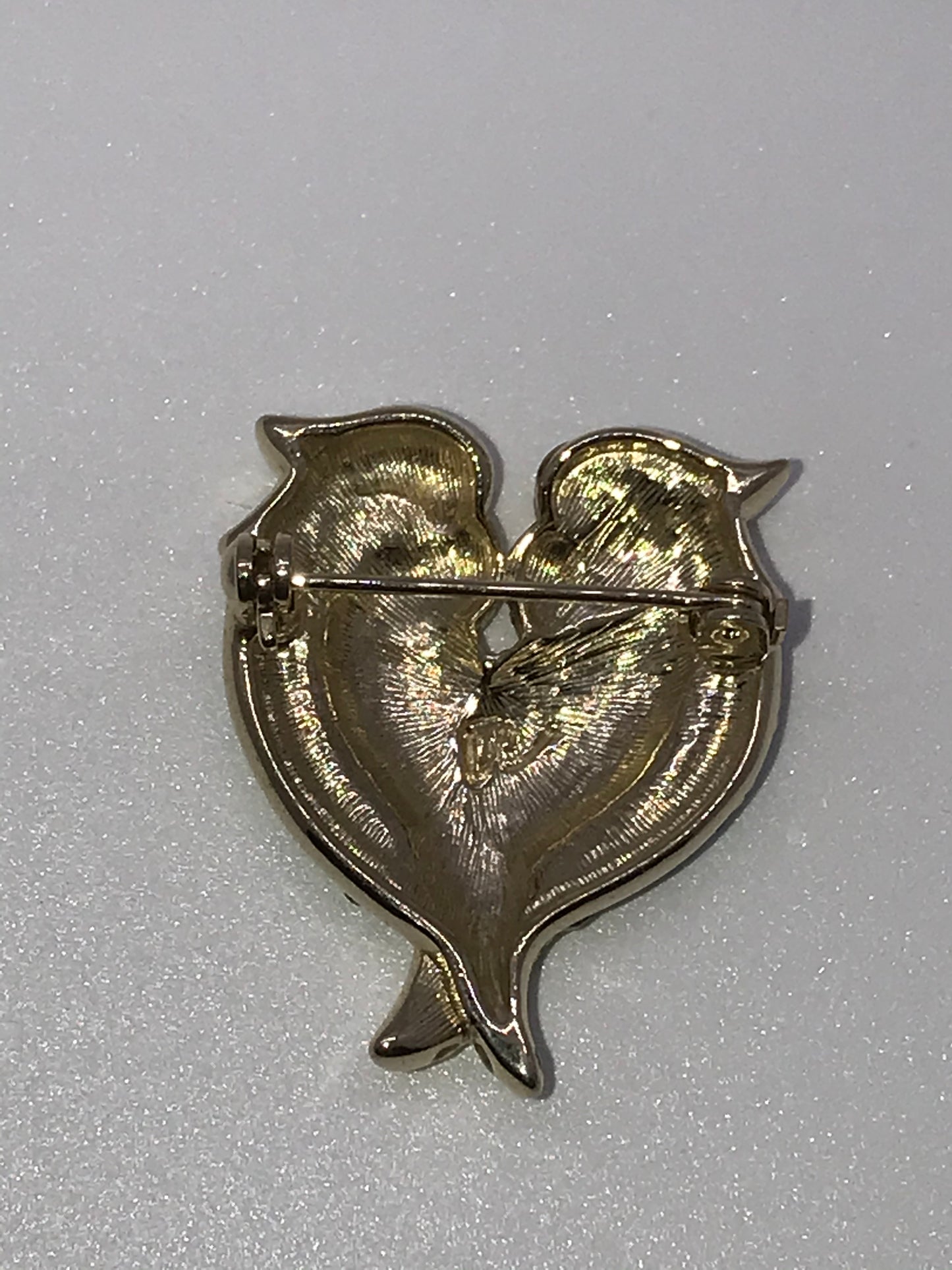 Vintage Gold Tone Liz Claiborne Love Bird Pin