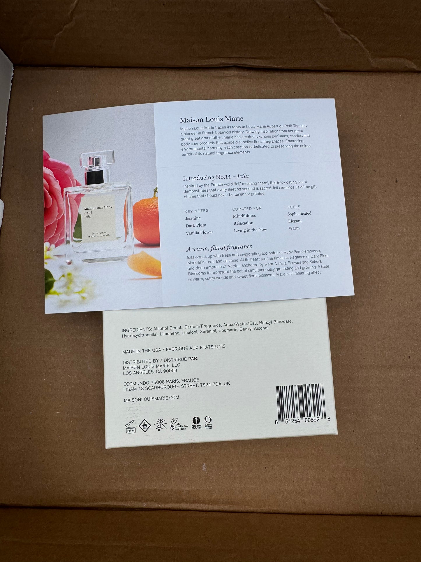 Maison Louis Marie No. 14 Icila Eau de Parfum BNIB