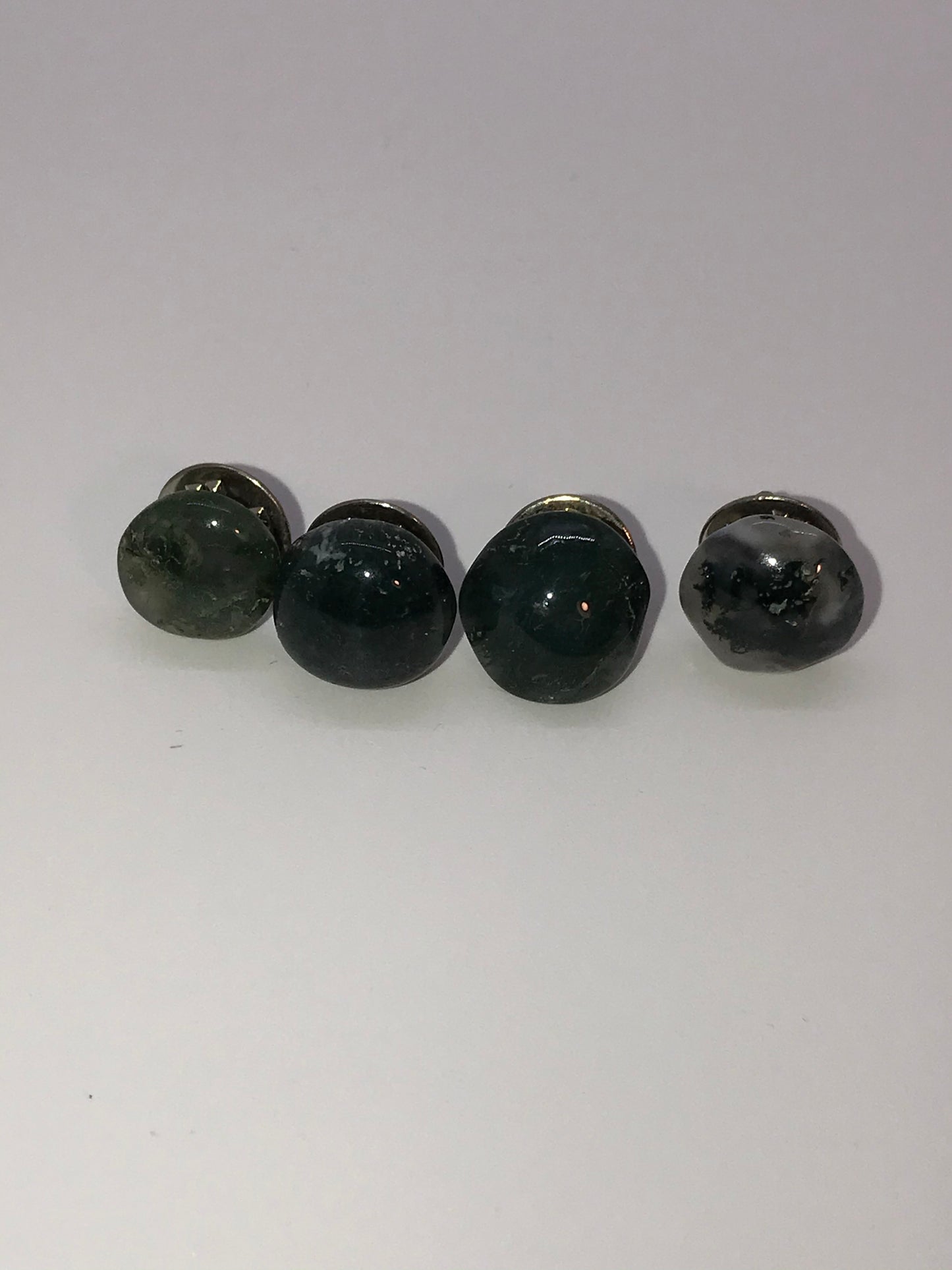 Moss Agate Cabochon Pins