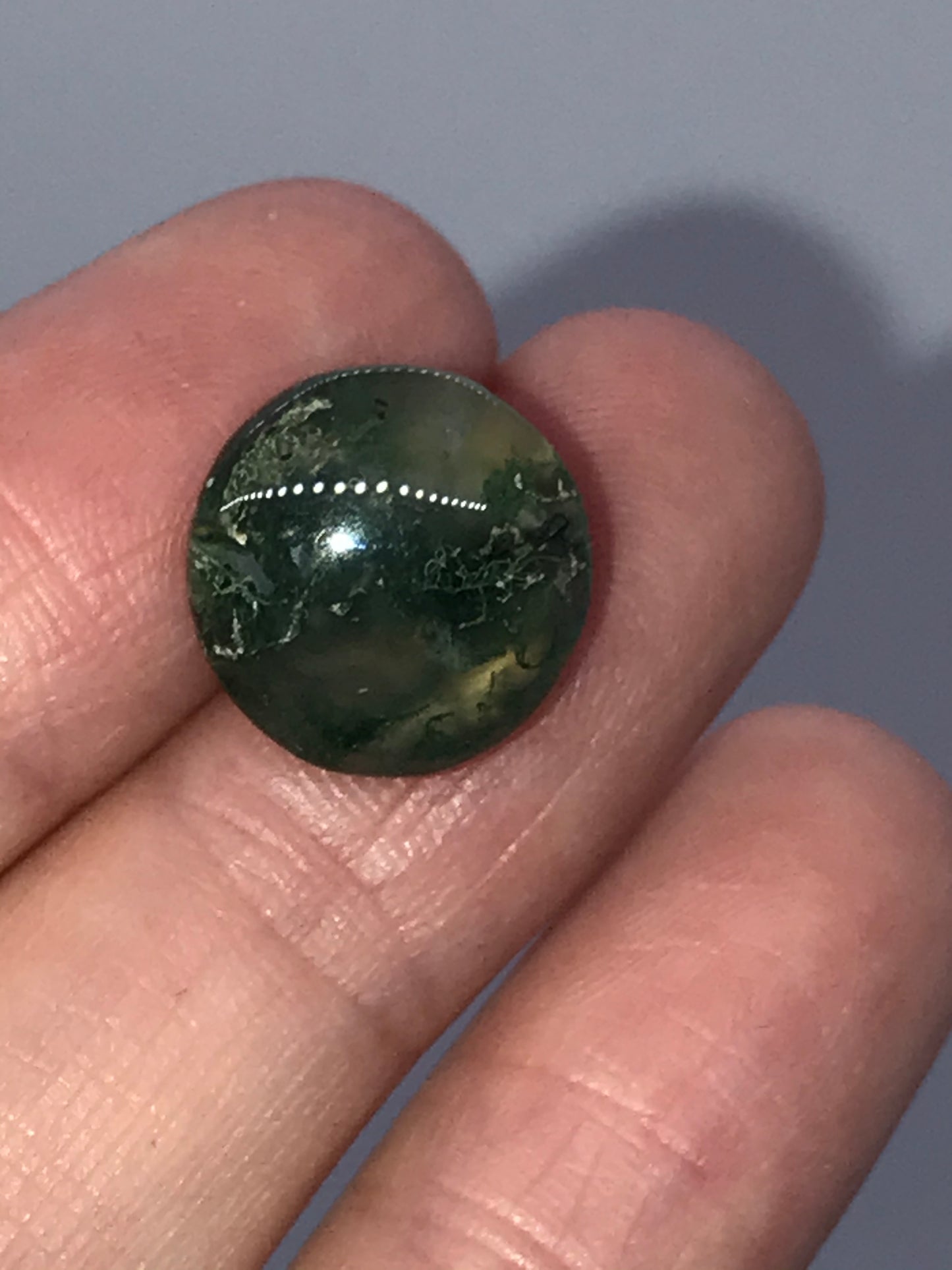 Moss Agate Cabochon Pins