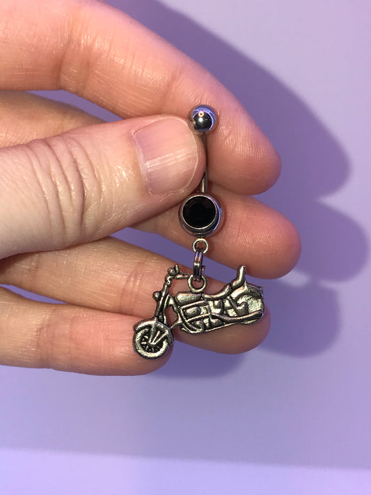 Motorcycle Dangle Belly Ring