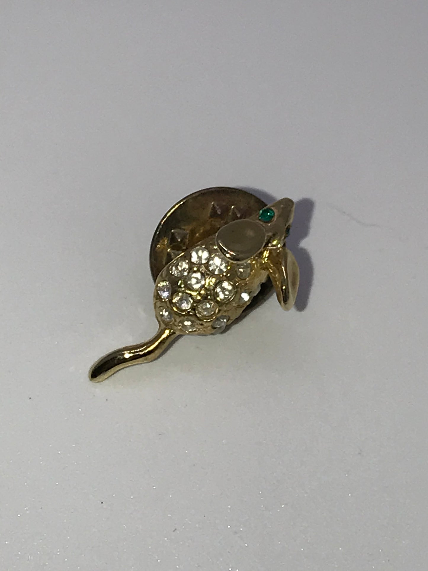 Sphinx Jewelry Co. Rhinestone Encrusted 3D Gold tone Mouse Pin