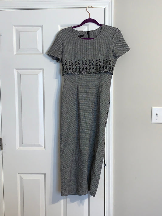 My Michelle Black and White Hounds Tooth Dress