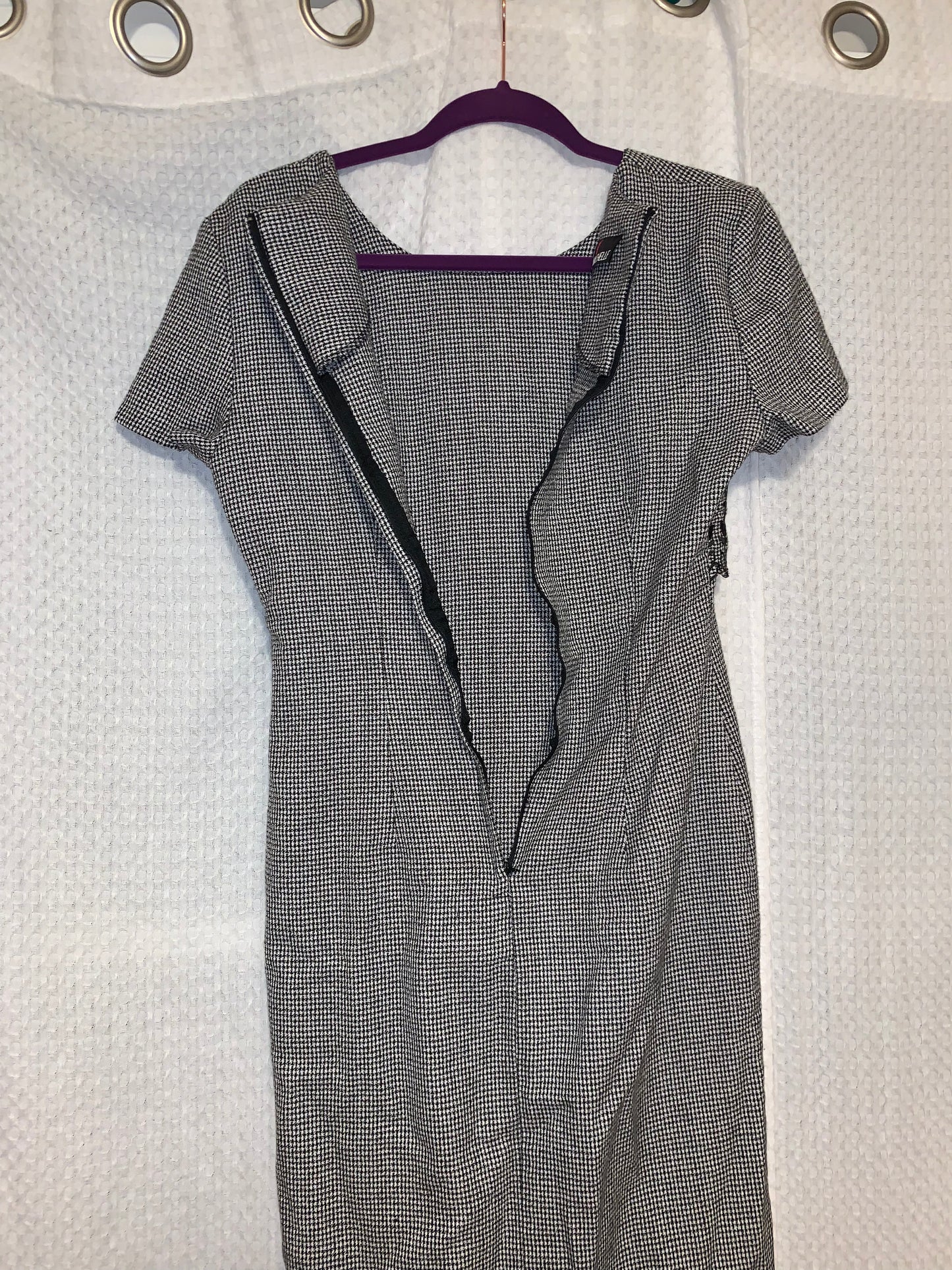 My Michelle Black and White Hounds Tooth Dress