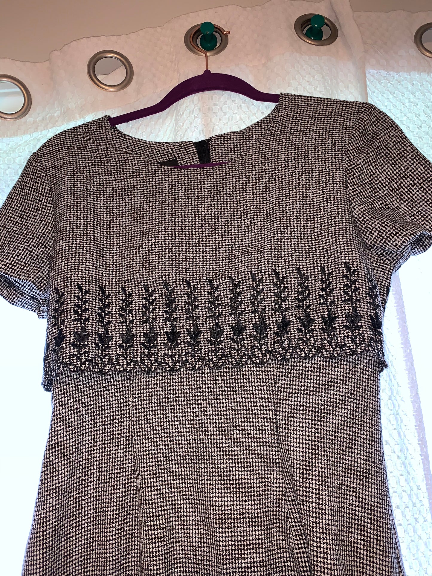 My Michelle Black and White Hounds Tooth Dress