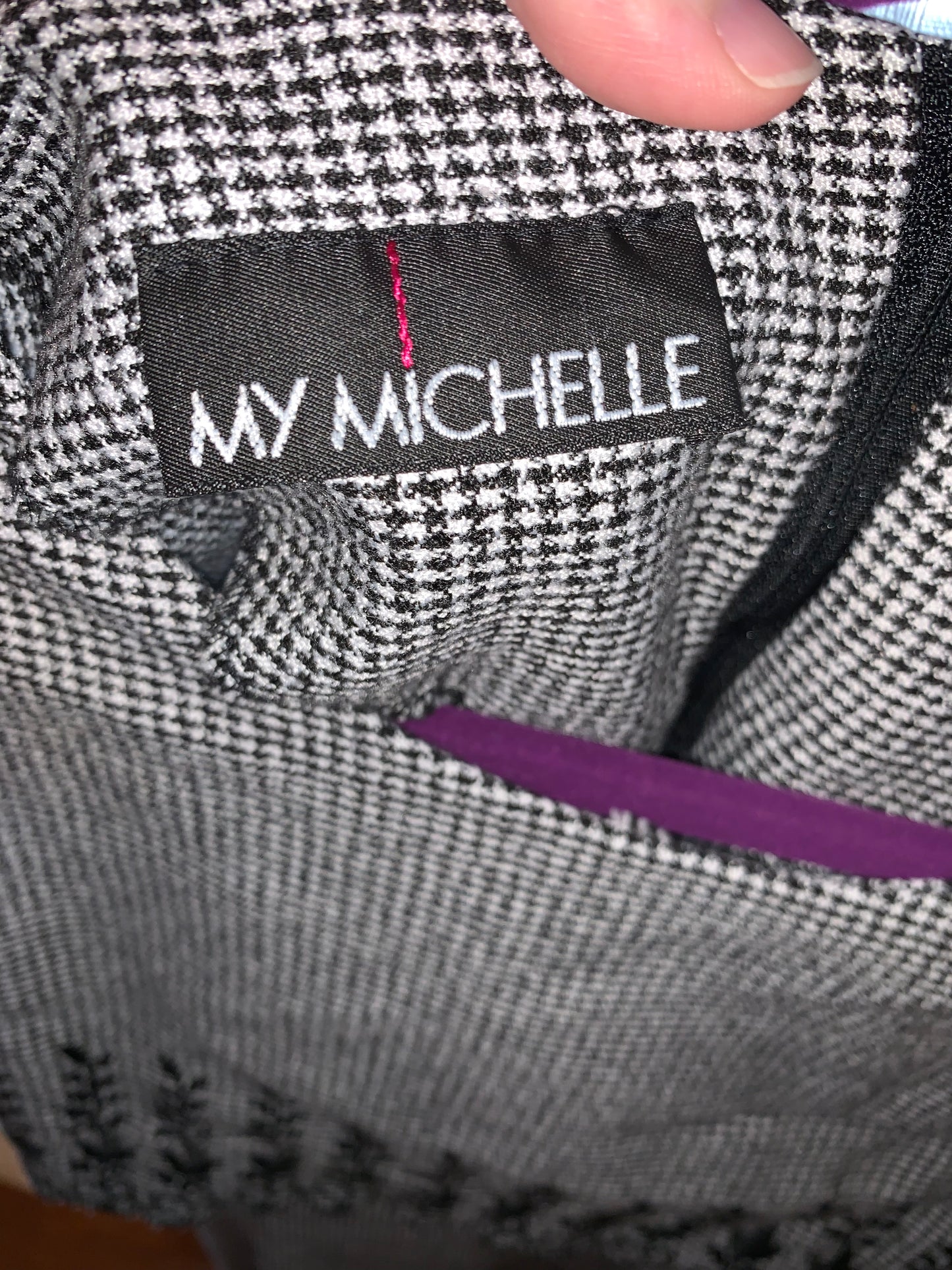 My Michelle Black and White Hounds Tooth Dress