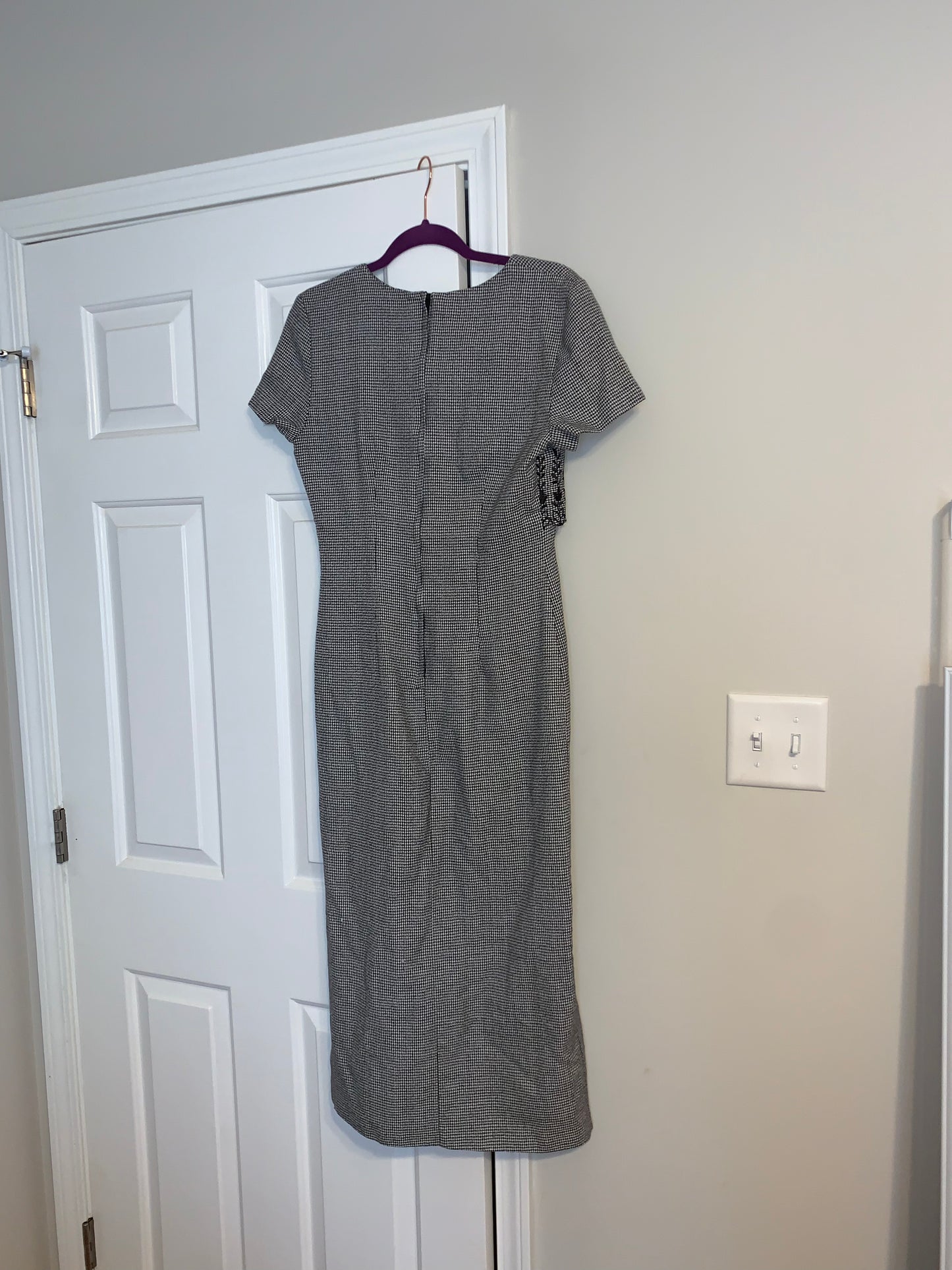 My Michelle Black and White Hounds Tooth Dress