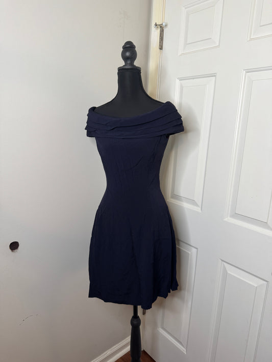 Navy Blue Formal Dress by Anne Taylor and Tahari, Size 4