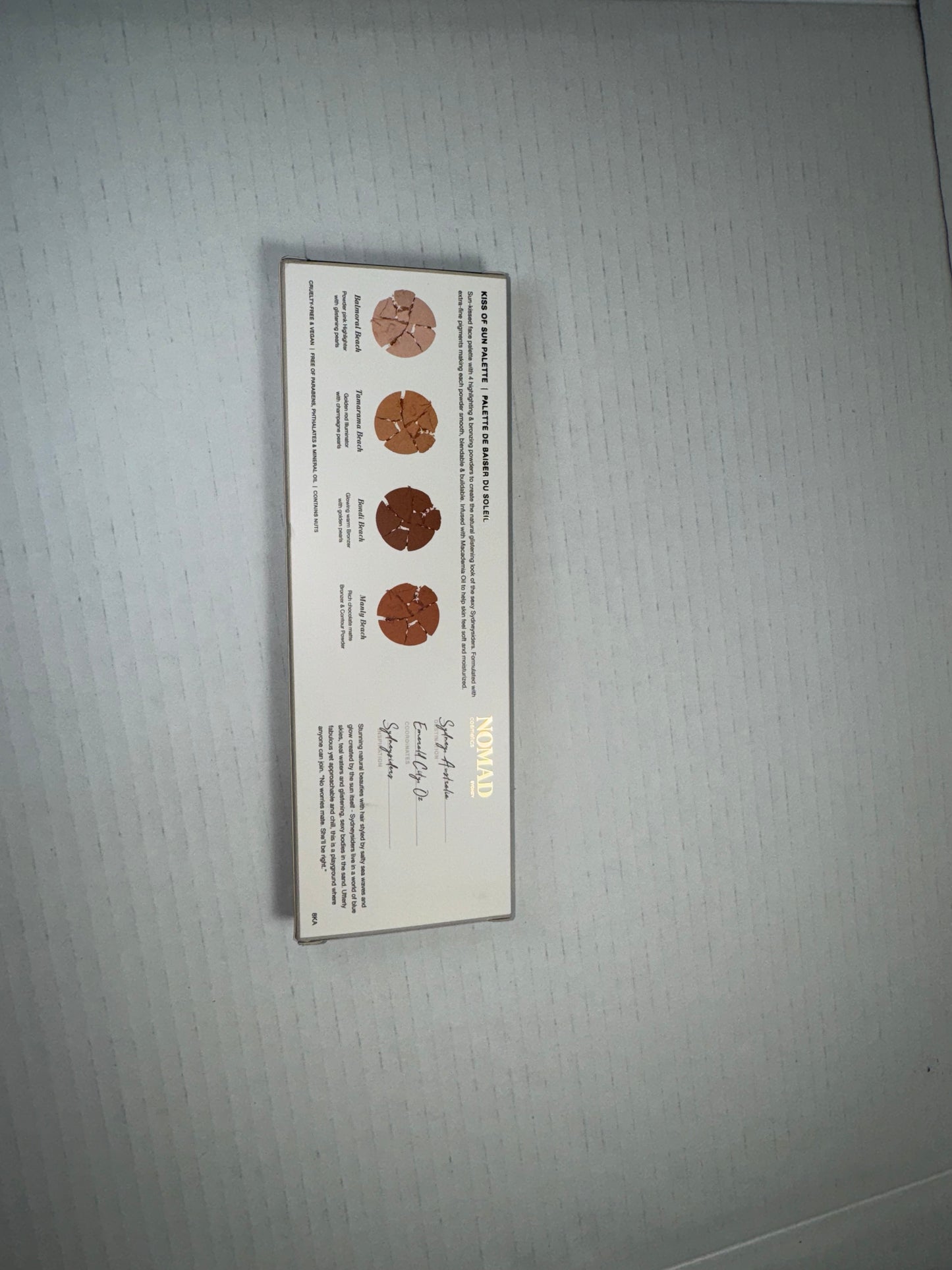 Nomad Cosmetics Sydney Bathers Palette