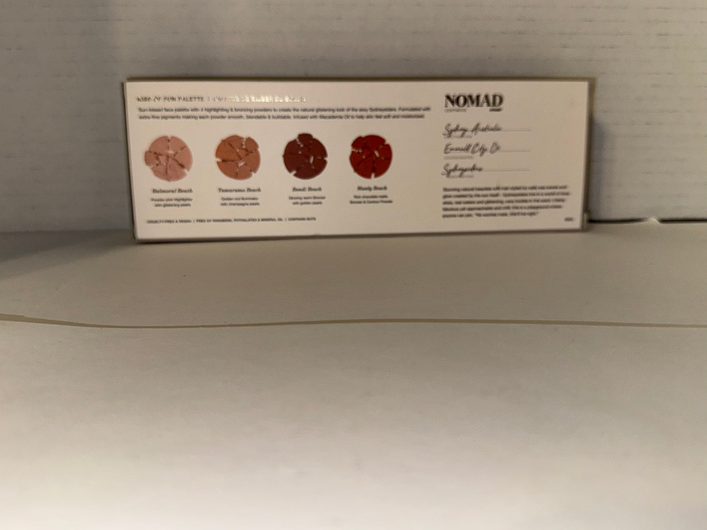 Nomad Cosmetics Sydney Bathers Palette
