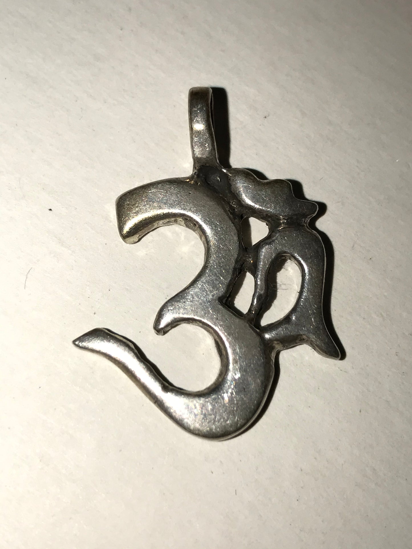 Sterling Silver Ohm Pendant