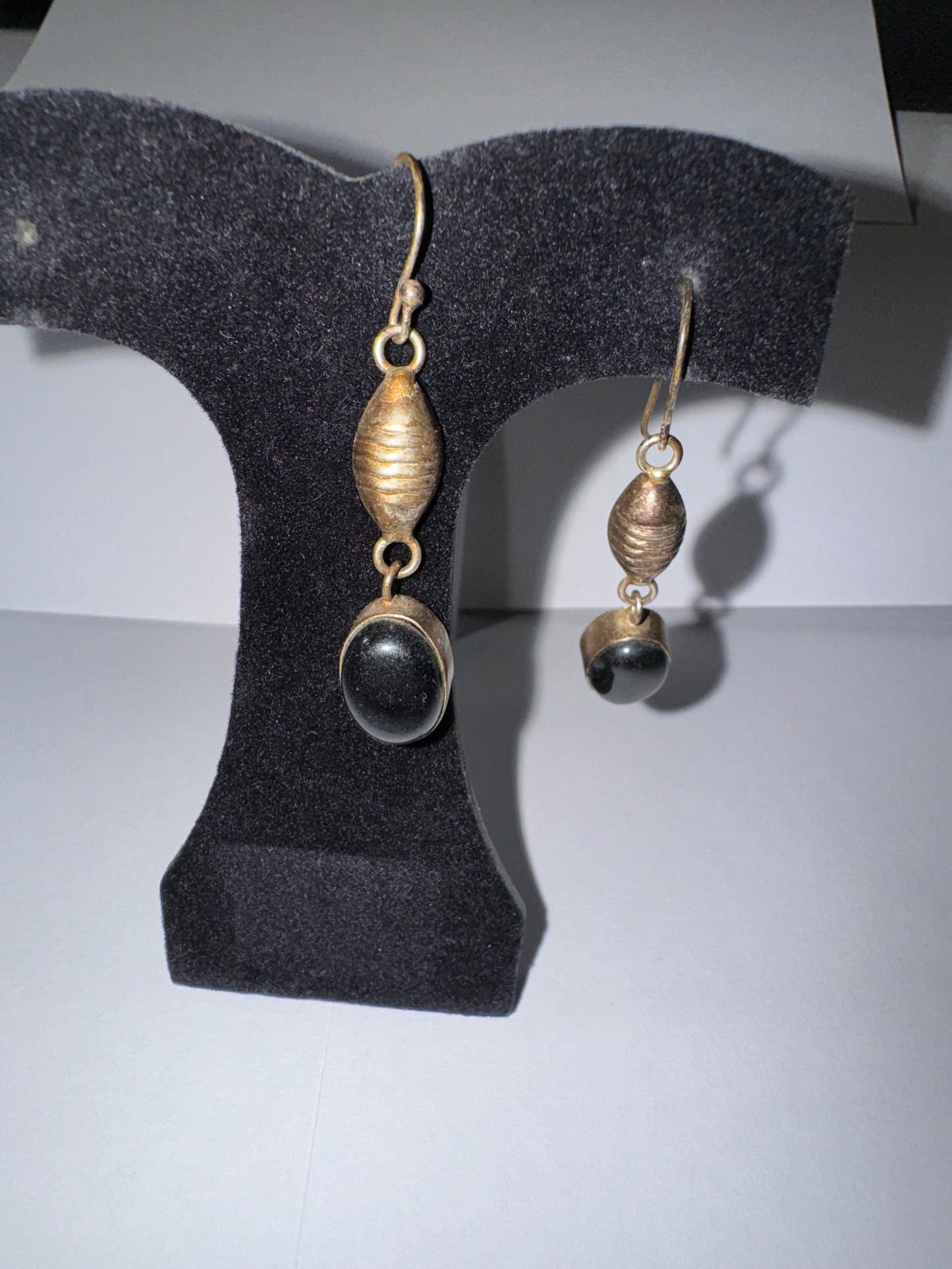 SLP Copper Obsidian Dangle Earrings