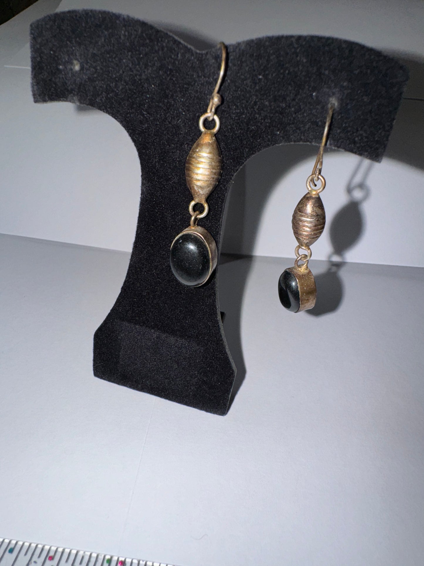 SLP Copper Obsidian Dangle Earrings