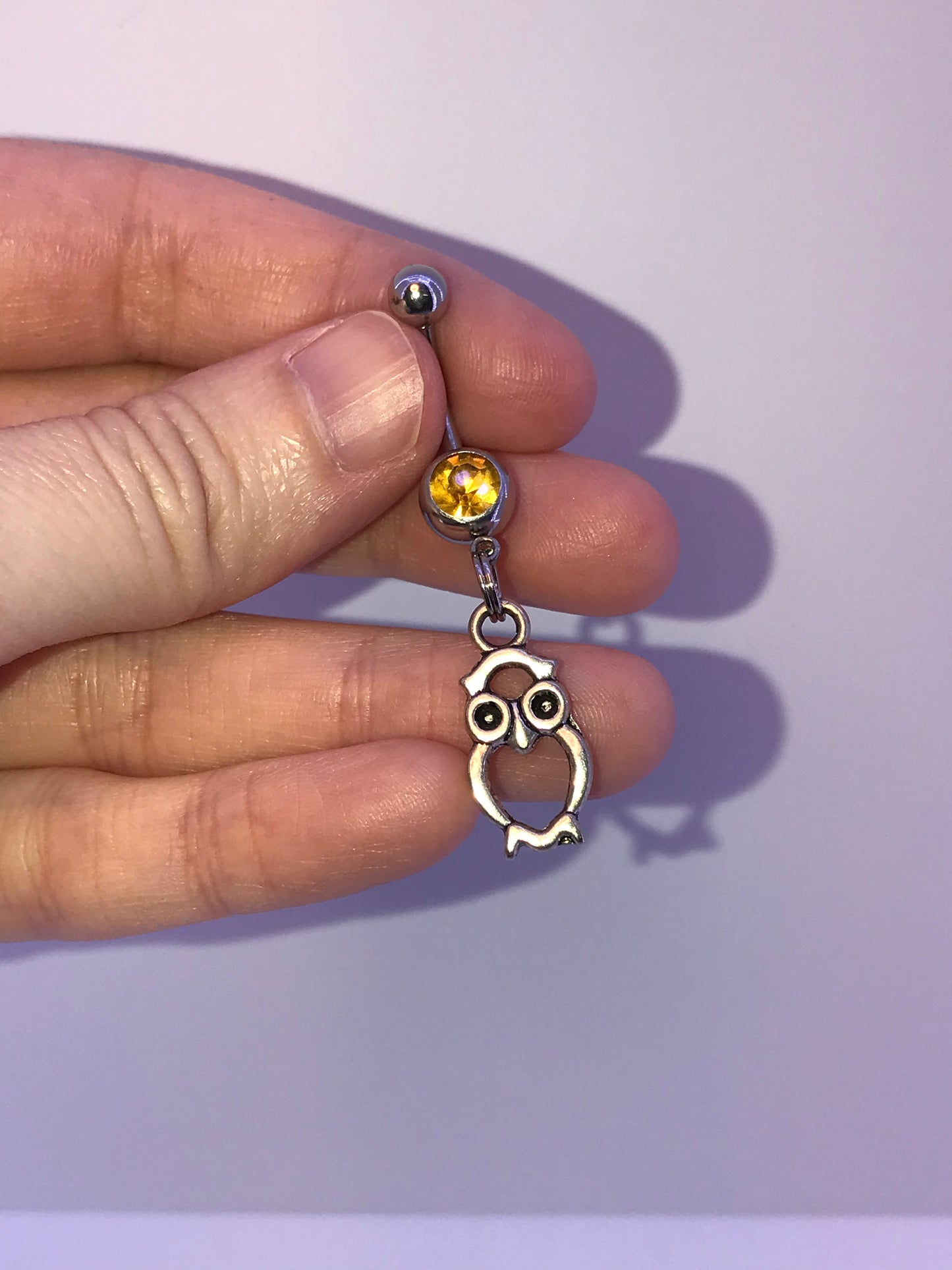 Owl Dangle Belly Ring