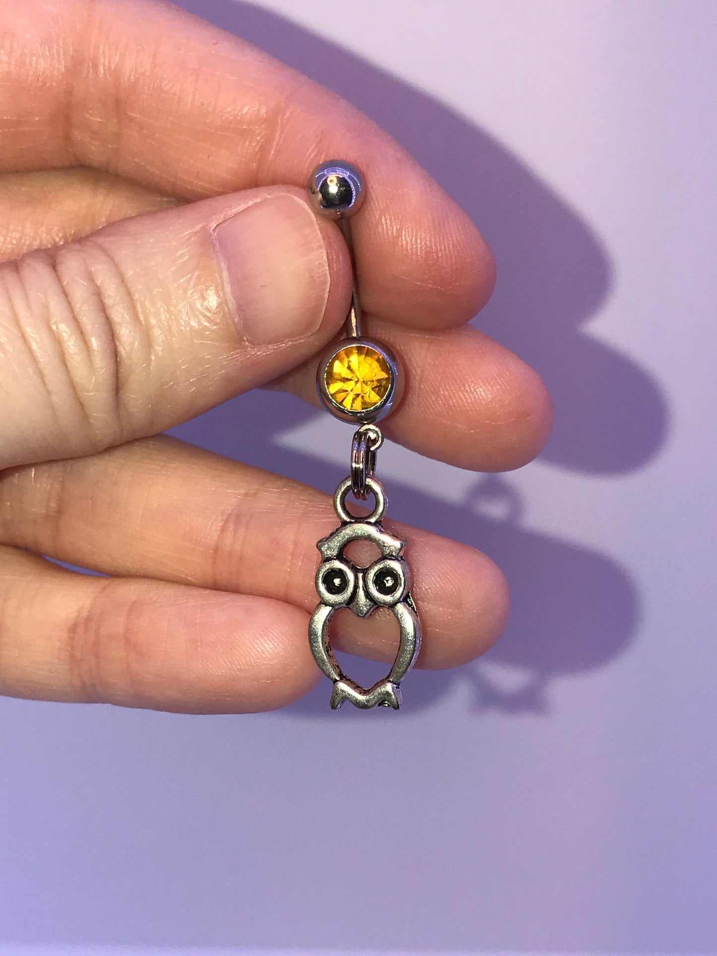 Owl Dangle Belly Ring
