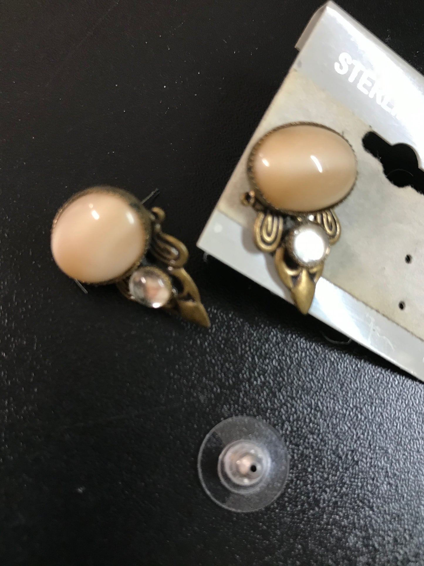 Vintage Brass Post Earrings