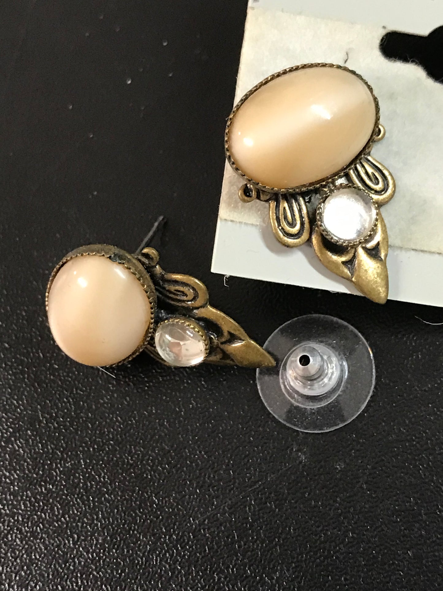 Vintage Brass Post Earrings