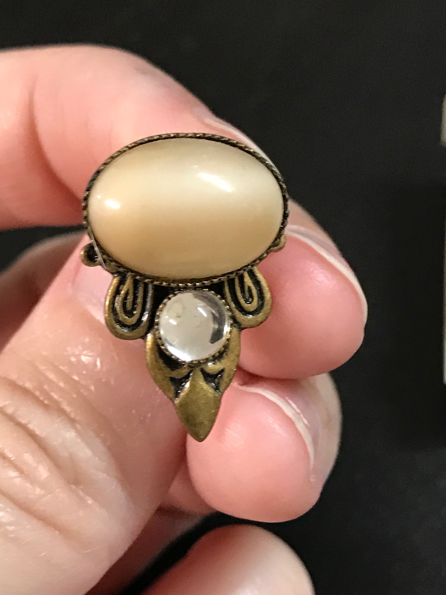 Vintage Brass Post Earrings