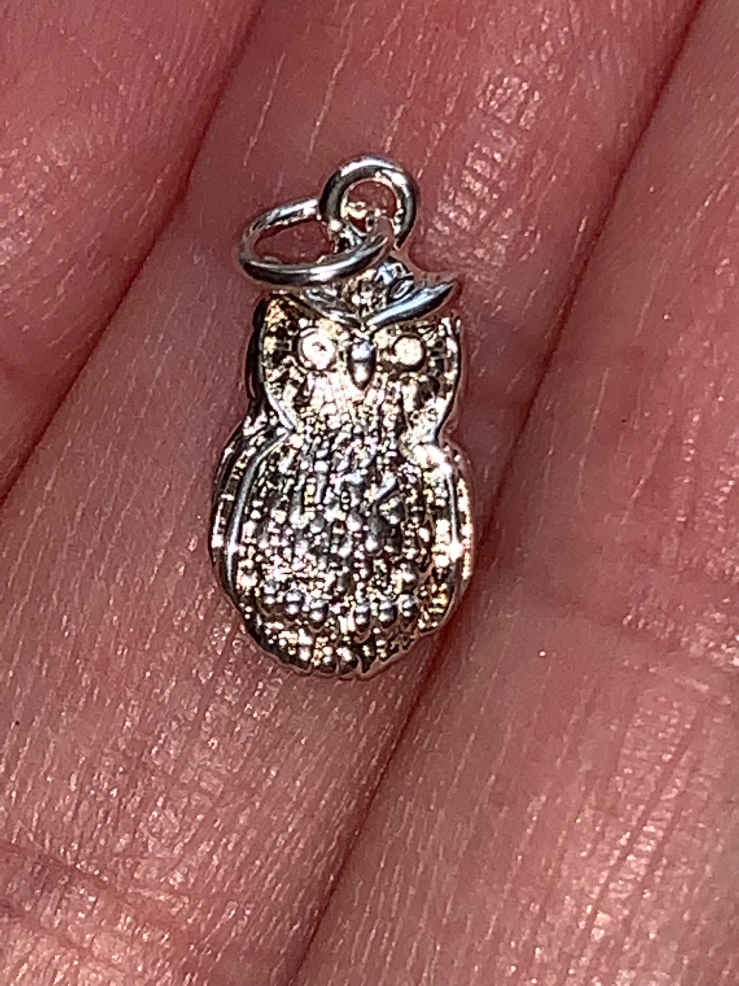 Silver Plated Owl Pendant
