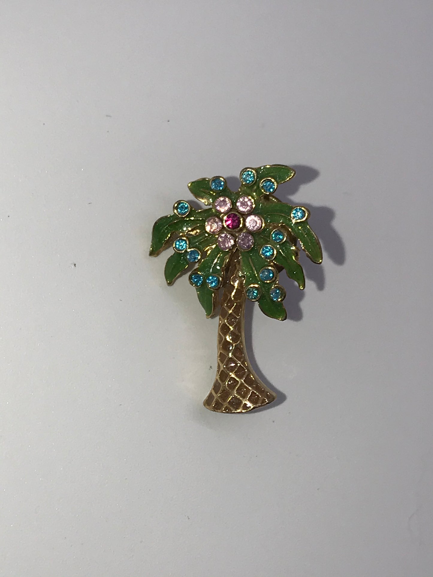 Rhinestone Palm Tree Pin