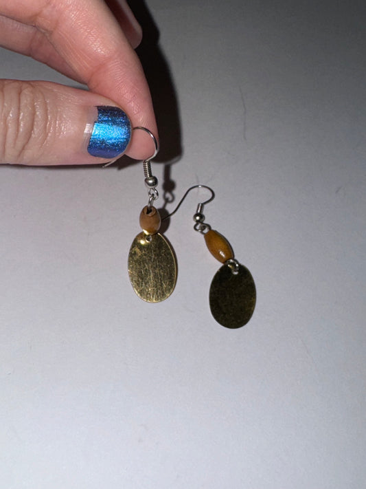 Cute Wooden Dangle Earrings, Medium
