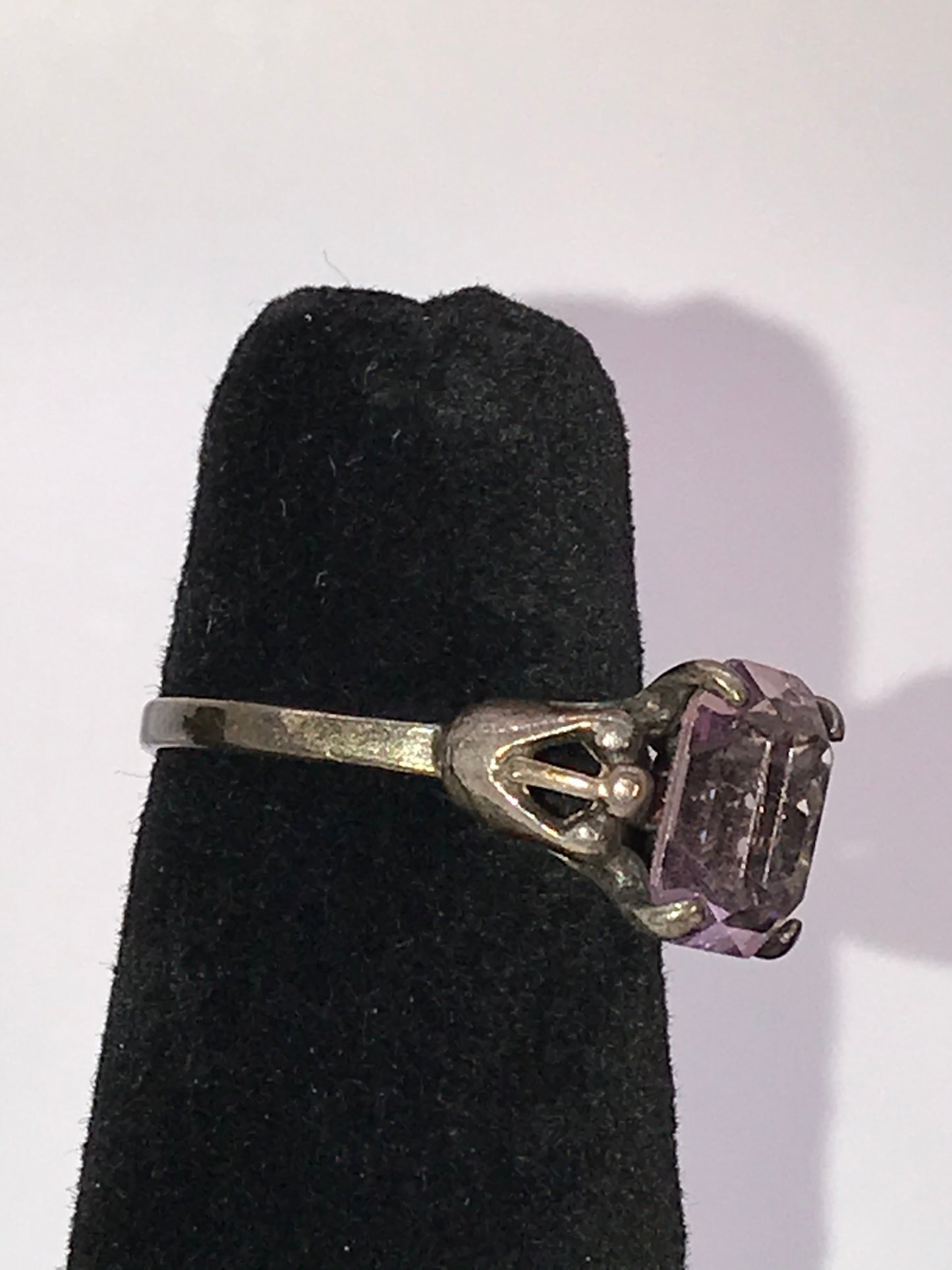 Sterling Silver Pink Topaz Ring, Size 8 1/4