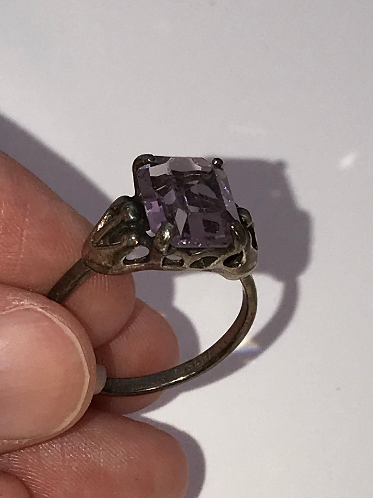 Sterling Silver Pink Topaz Ring, Size 8 1/4
