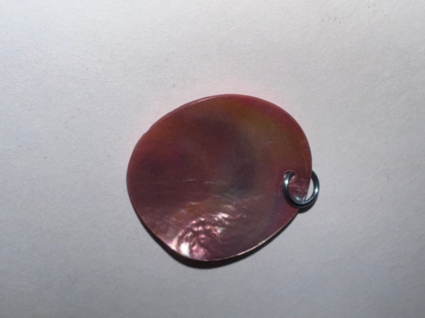 Pink and Green Black Lip Shell Pendant