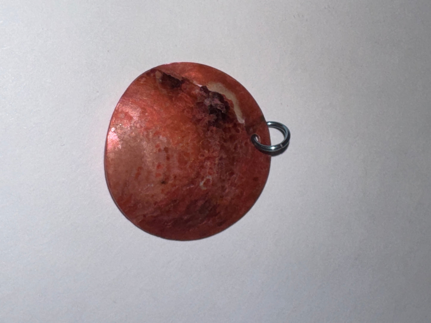 Pink and Green Black Lip Shell Pendant