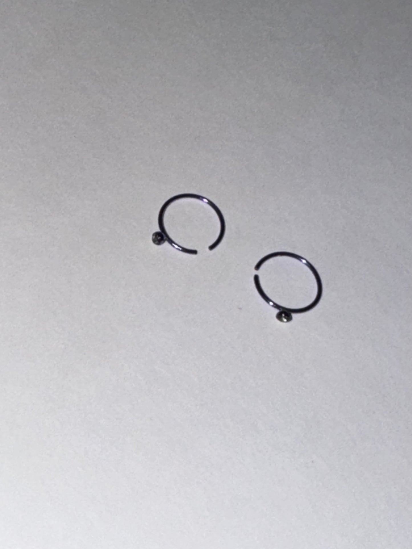 Colorful 22 Gauge Titanium Plated Hoop Nose Rings