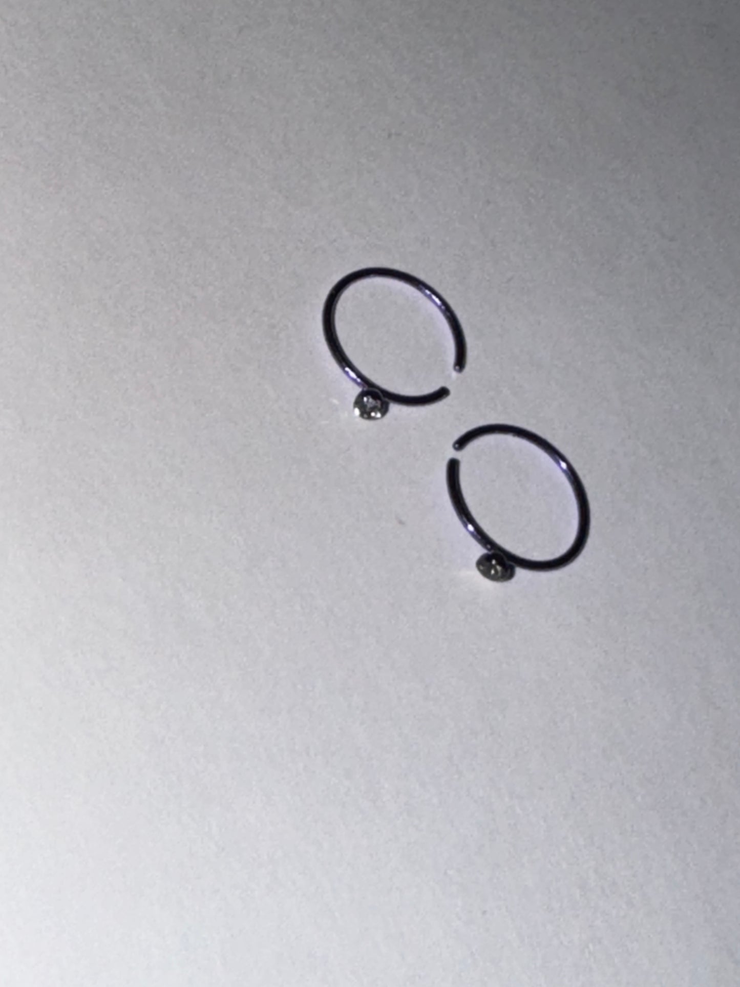 Colorful 22 Gauge Titanium Plated Hoop Nose Rings