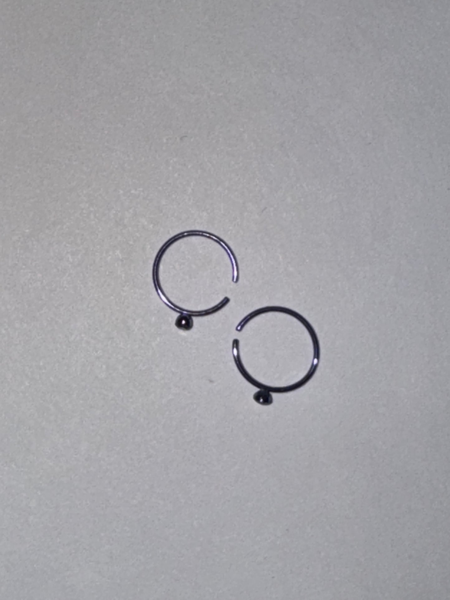 Colorful 22 Gauge Titanium Plated Hoop Nose Rings